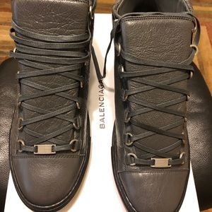 Balenciaga men’s arena leather high- top sneakers